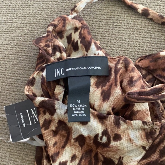 INC brush leopard strap tank.  Size medium.  NWT - Picture 5 of 5